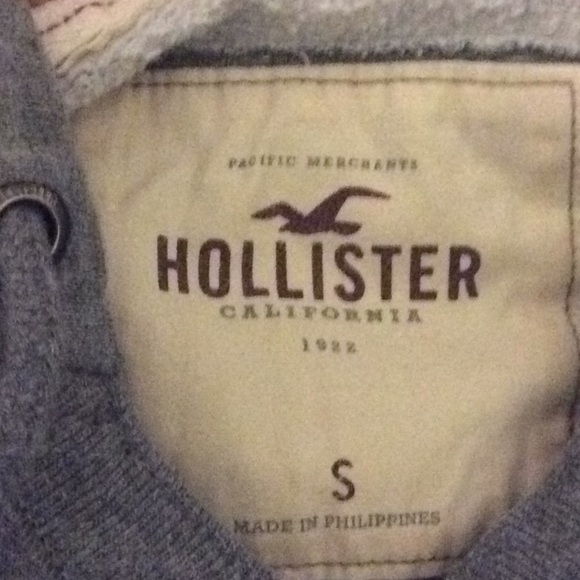 Hollister Gray Newport Pullover Hoodie w/ Pouch Sm - Picture 3 of 3